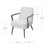 thumbnail of SVITA TUVA Loungesessel Akzentstuhl vintage Wohnzimmer Schlafzimmer Beige