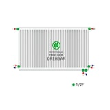thumbnail of Belrad Universalheizkörper Kompakt Ventilheizkörper 6 Anschlüsse T22 500x1800-2689W