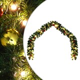 thumbnail of Weihnachtsgirlande Geschmückt mit Kugeln und LED-Lichtern 5 m