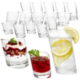 thumbnail of 18tlg Gläser Set Pisa Longdrink-Gläser Whisky-Tumbler Schnaps-Glas schräg