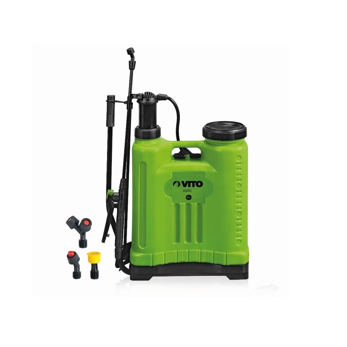 Pulverizador Manual 12L Spray e Jet Plantas e Jardins Acessórios 3 Bicos VITO