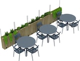 thumbnail of Jardinera de Madera Separador de Terrazas con Anclaje al Suelo 100 x 24x 80 cm más Cortavientos 60 cm