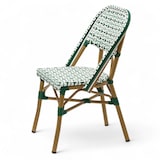 thumbnail of Chaise de terrasse HAUSSMANN - Tressage vert et blanc