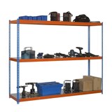 thumbnail of PROREGAL Schwerlastregal MID METAL YETI THREE | HxBxT 150x120x75cm | Fachlast 400kg | Blau-Orange | Regal Standregal Werkstattregal Lagerregal