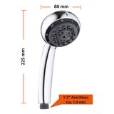 thumbnail of EISL Handbrause VITAL, 1/2` Wellness Duschkopf mit 7 Strahlarten und Wassersparfunktion, Brausekopf mit Antikalk-Noppen