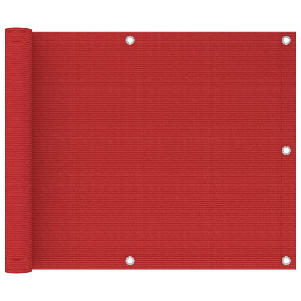 Helloshop26 - Balkon-Sichtschutz 75 x 300 cm rotes HDPE 02_0010352