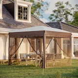 thumbnail of Outsunny Gazebo da Giardino con Zanzariera 3x3 m Bianco Crema