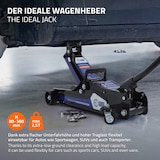 thumbnail of ECD Germany Hydraulischer Wagenheber 2,5T TÜV/GS – Rangierwagenheber mit 2x Gummiauflage & SUV-Adapter, Hubhöhe 80–360 mm, 360° Rollen, Montagehilfe