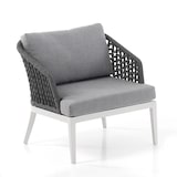 thumbnail of Oreste Luchetta salotto interno e esterno HAMISI schienale in fibra di polipropilene intrecciato Grigio H.74 x L.66 x P.75 cm