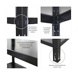 thumbnail of Mega Deal | 4x Schwerlastregal Ares| HxBxT 180x90x40cm | Fachlast 125 kg | Schwarz