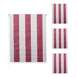 thumbnail of 4er-Set Rollo HWC-D52, Fensterrollo Seitenzugrollo Jalousie, 100x160cm Sonnenschutz blickdicht ~ rot/weiß/beige