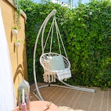 thumbnail of Bis 150kg: XL Hängesessel Gestell Outdoor - 210cm Ständer für Hängestuhl Garten