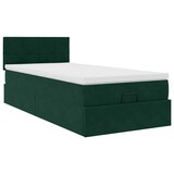 thumbnail of vidaXL Ottoman-Bett mit Matratze Dunkelgrün 80x200 cm Samt