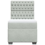 thumbnail of vidaXL Boxspringbett mit Matratze Hellgrau 100x200 cm Samt