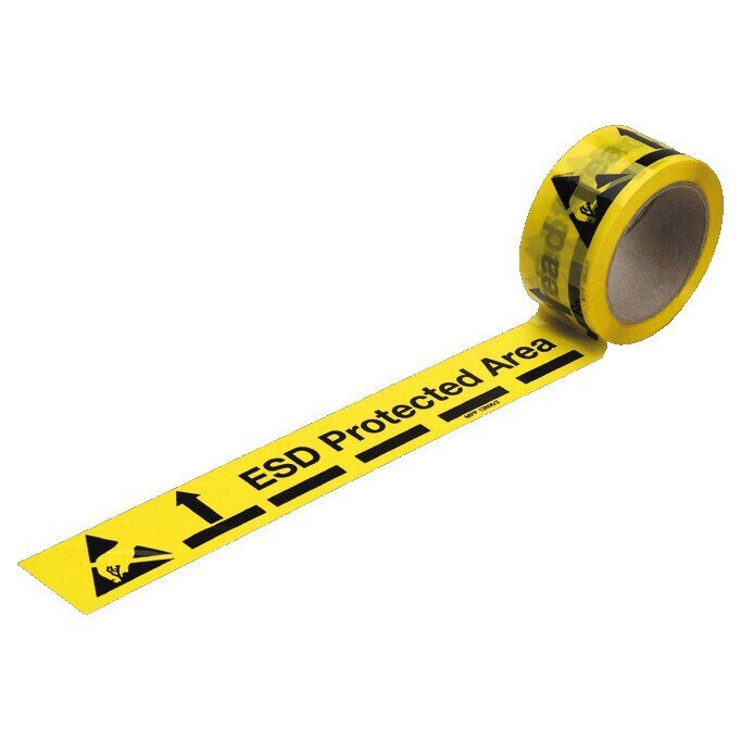 Bodenmarkierungsband ESD Protected Area, PVC-Folie, 50 mm x 25 m Rolle