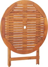 thumbnail of Mesa plegable de jardín de madera maciza de acacia 90x75 cm