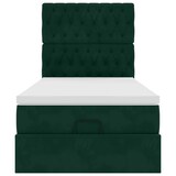 thumbnail of vidaXL Ottoman-Bett mit Matratzen & LEDs Dunkelgrün 80x200 cm Samt