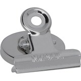 thumbnail of Brief-Klemmer mit Magnet, Breite 40 mm, Klemmweite 20 mm, vernickeltes Metall, starke Feder, Haftkraft 2,5 kg, 1 Set = 2 Stück