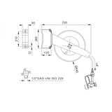 thumbnail of Offener Schlauchaufroller zur Wandmontage 20m