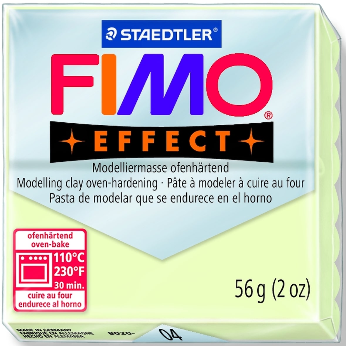 Modelliermasse Fimo soft 56g nachtleuchtend