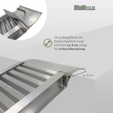 thumbnail of TRUTZHOLM 2 x Profi Schwerlastrampe 200 cm Traglast 2000 kg Alu grau Verladerampe Auffahrrampe