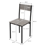 thumbnail of ML-Design Esstisch mit 4 Stühlen, Eiche hell, Essgruppe 5-tlg. für 4 Personen, Holztisch mit Metallbeinen, Esszimmerstühle, Küchentisch Set,