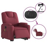thumbnail of vidaXL Elektrischer Massagesessel mit Aufstehhilfe Weinrot Stoff