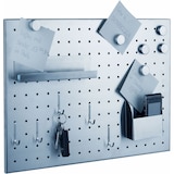 thumbnail of Magnettafel Edelstahl gelocht gebürstet 50x35cm silber inkl. Zubehör