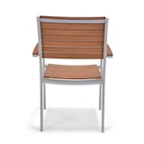 thumbnail of METRO PROFESSIONAL Stapelbare stoel met volledig beklede armleuningen Lynx, aluminium/eucalyptus, zilver