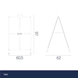 thumbnail of Danieli Store | Pizarra magnética autoportante de exterior | Dimensiones 60 x 90 cm. | Caballete publicitario con asa para ofertas y menú | Negro