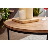 thumbnail of Akazienholz Couchtisch, Elegantes Design, Stauraum, Robustes Eisengestell. 60x60x38 cm | Kadima Design