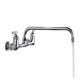 thumbnail of ALEX | keukenmengkraan wandmontage chroom | professionele keukenkraan roestvrij staal lang en plat | kraan restaurant wand rechte uitloop