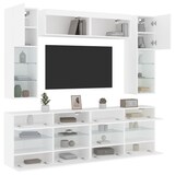 thumbnail of vidaXL 6-tlg. TV-Wohnwand mit LED-Leuchten Weiß