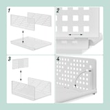 thumbnail of Relaxdays Schrank Organizer 3er Set, stapelbare Kleiderschrank Aufbewahrungsboxen, 13 x 33,5 x 43,5 cm, ausziehbar, weiß