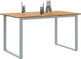 thumbnail of vidaXL Outdoor-Esstisch Grau 140x80x75 cm Stahl & Massivholz Akazie