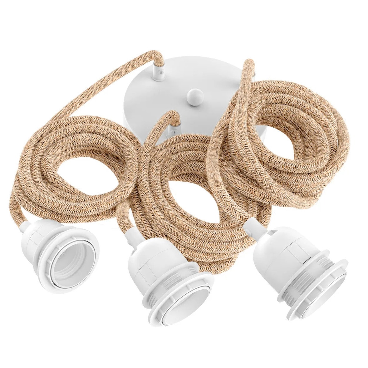 Bazar Bizar Câble pour suspension en coton L250 cm blanc naturel