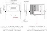thumbnail of SKY 50W IP65 LED-Strahler mit integriertem Sensor 4000k Schwarz
