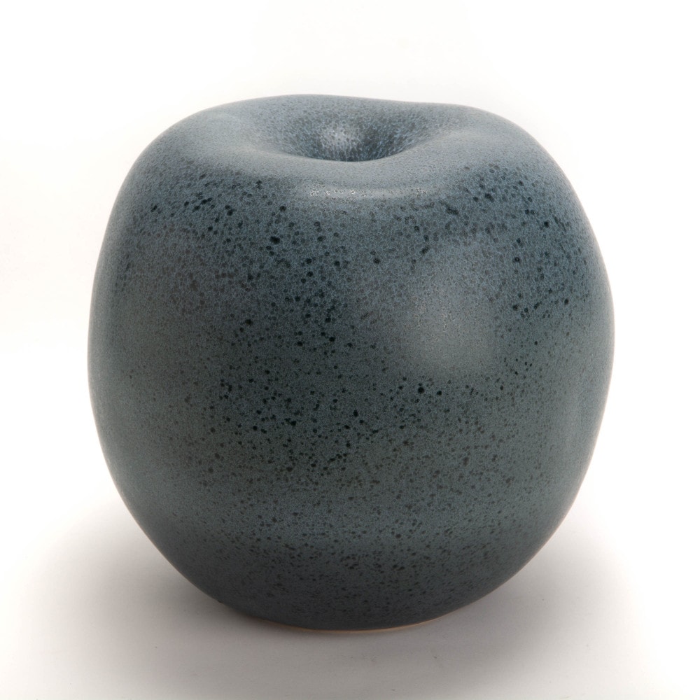 Pomme décorative 31 cm -  Noir Rond Grès Amadeus 31.00x31.00 cm