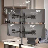 thumbnail of ONKRON Monitor Halterung für 4 Monitore 13-32 Zoll bis 8 kg, VESA 75x75 & 100x100, schwenkbar, neigbar, drehbar, Schwarz D421E-B