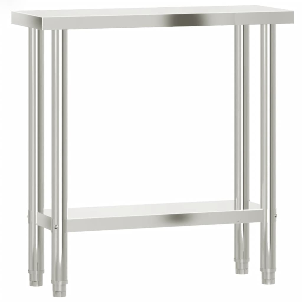 Mesa de trabajo de cocina acero inoxidable 82,5x30x85 cm