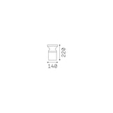 thumbnail of torre pt1, leuchtfeuer aus grauem aluminium h22, ideal lux