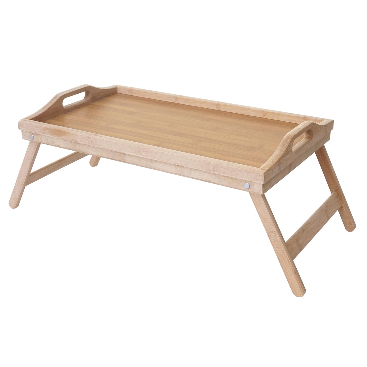 Tablett HWC-B88, Serviertablett Holztablett Frühstückstablett Dekotablett, Bambus 21x64x30cm
