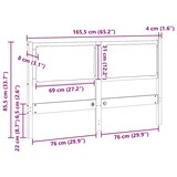 thumbnail of vidaXL Kopfteil Sonstiges Braun 160 cm Massivholz Kiefer