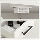 thumbnail of HOMCOM armario alto de baño estrecho con 2 puertas 1 cajón 2 estantes ajustables columna de baño estilo rústico para salón cocina 40x30x170 cm blanco