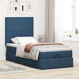 thumbnail of vidaXL Ottoman-Bett mit Matratze & LEDs Blau 90x190 cm Stoff