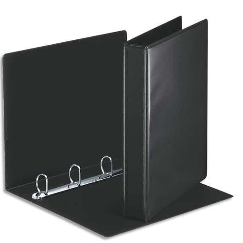 ESSELTE Classeur avec couverture sur deux faces en PVC Noir – dos de 5 cm