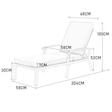 thumbnail of Merax Sonnenliege Garten Alu Liegestuhl verstellbar wetterfest mit Polster Outdoor Relaxliege Rückenlehne mehrfach verstellbar, Beige