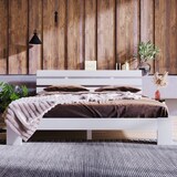 thumbnail of Merax Holzbett Doppelbett 140x200 aus Kiefernholz mit Lattenrost & Kopfteil für Schlafzimmer Weiß