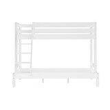 thumbnail of Doppel-Etagenbett 120x200 und 80x200 Erwachsenen-Stockbett Kiefer Massivholz weiß V-60.18W-08-12 Rollrost und Bettkasten inkl.