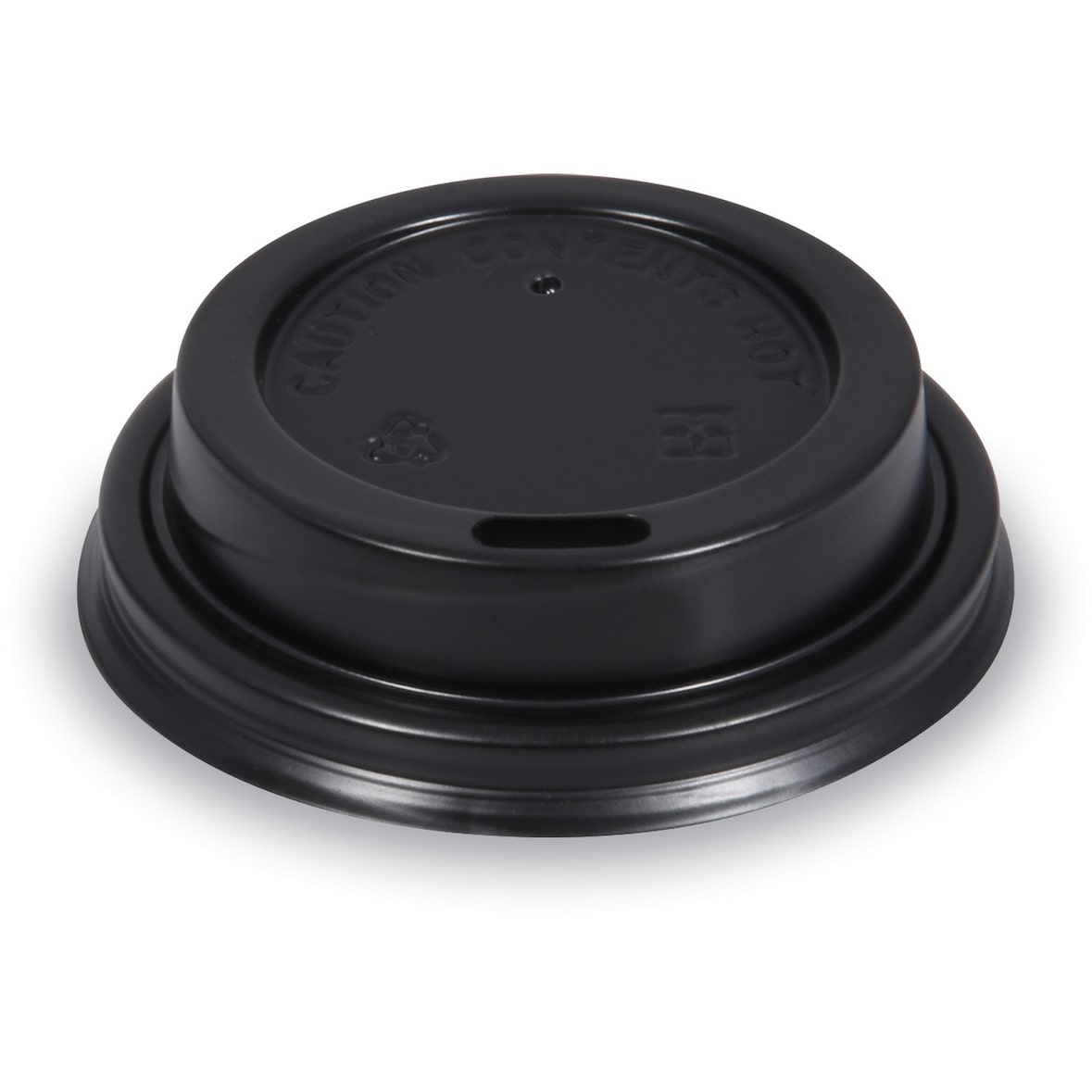 150x Domdeckel schwarz für Pappbecher mit O 62mm